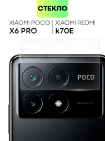 Стекло на камеру BROSCORP для Poco X6 Pro (арт.XM-PX6PRO-CLEAR-CAM-GLASS )