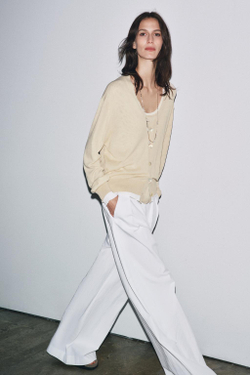 ZARA ДВУХСЛОЙНЫЙ КАРДИГАН, ПЕСОЧНЫЙ