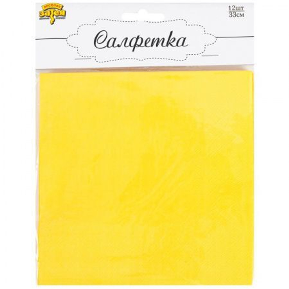 Салфетки Желтая 33*33см 12шт.