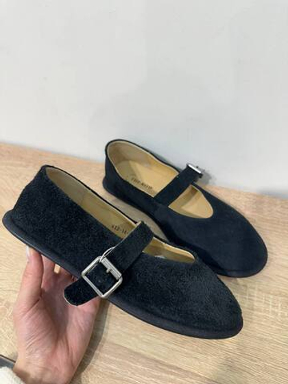 Балетки из натуральной замши