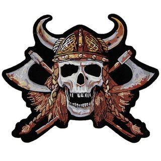 Нашивка Череп - Викинг (210Х250)