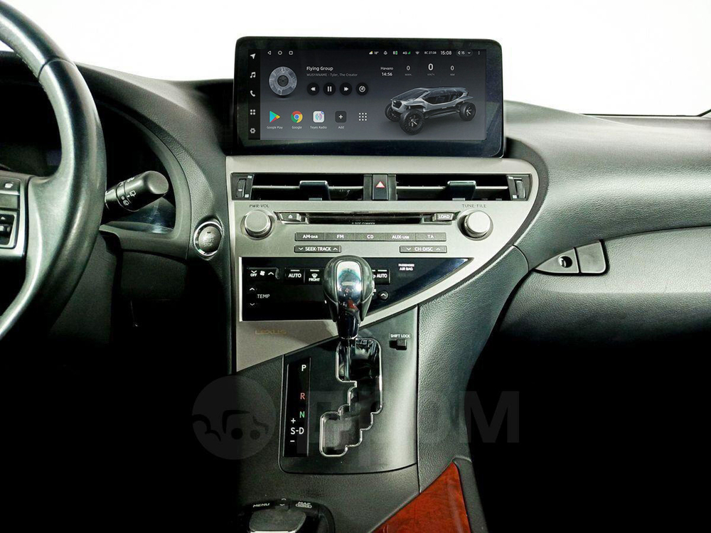 Магнитола для Lexus RX270, RX350, RX450h 2009-2012 AL10 ("B1" поддержка меню и 360) - Teyes LUX ONE ROUND монитор 12.3" 2K QLED на Android 10, CarPlay, 4G SIM-слот