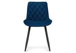 Стул на металлокаркасе Баодин велюр синий / черный