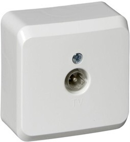 Розетка телевизионная TV 1-м ОП бел.