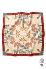 8448 Платок женский (сливочный принт)