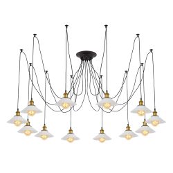 Citilux Эдисон CL451121 Люстра паук Венге Бронза