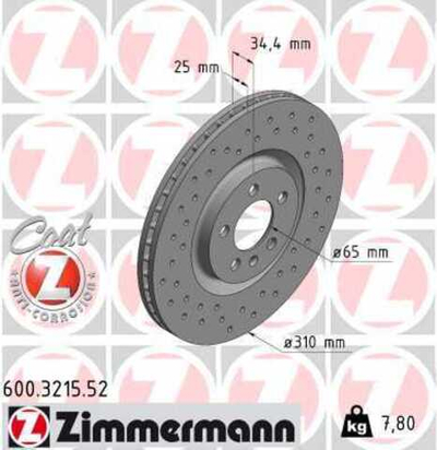 ZIMMERMANN - 600321552-ZIM - Brake Disc