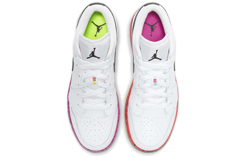 Jordan 1 Low Multi-Color Midsoles White GS