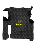 Ковры MAN TGX (автомат, механика) (экокожа, черный, черный кант, желтая вышивка)