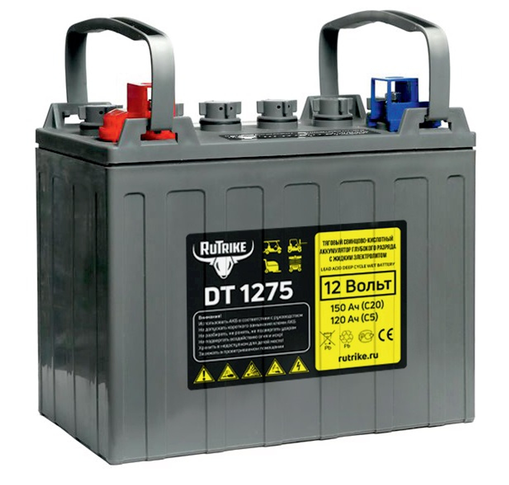 Тяговая аккумуляторная батарея WET Rutrike DT1275 (T1275)
