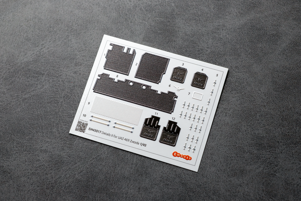 UAZ-469 details set 2 for Zvezda 3629 1/43 (3D decal)