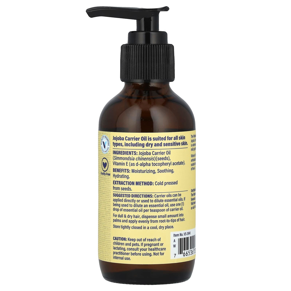 The Vitamin Shoppe, Масло-носитель жожоба с витамином Е, 118 мл (4 жидк. унц.)