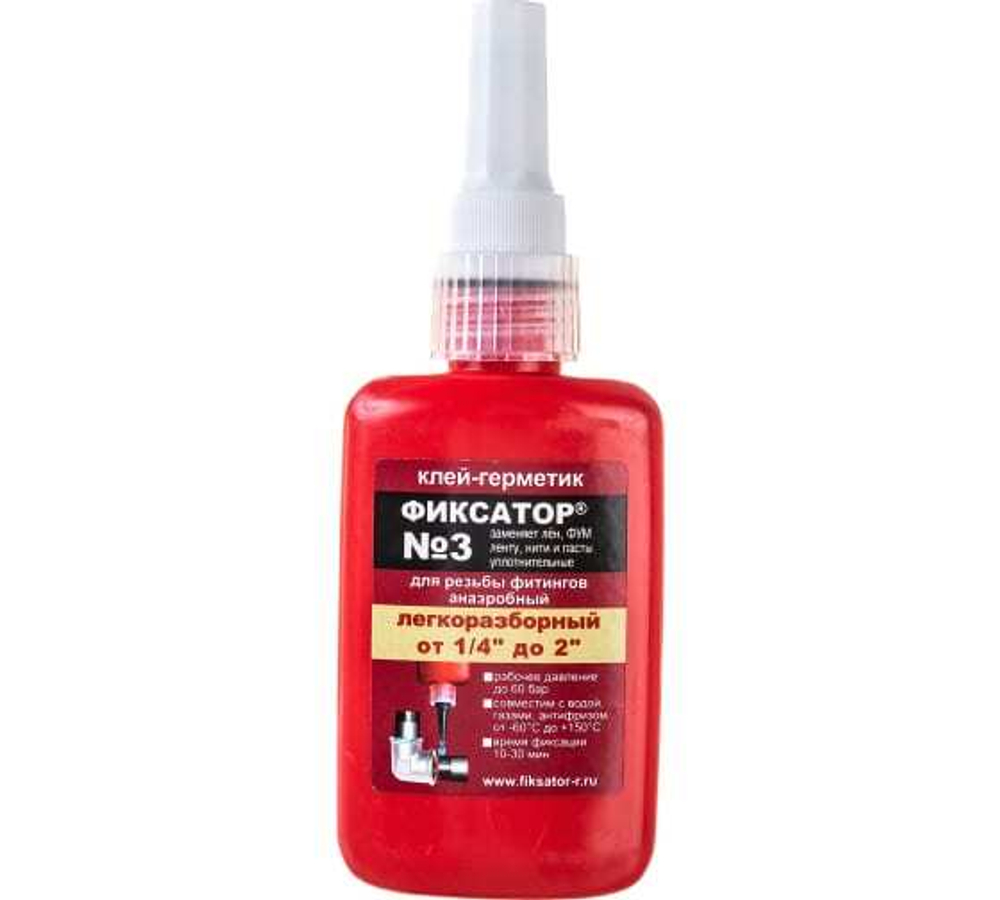КЛЕЙ-ГЕРМЕТИК АНАЭРОБНЫЙ ФИКСАТОР №3 (ФЛАКОН 80 Г)