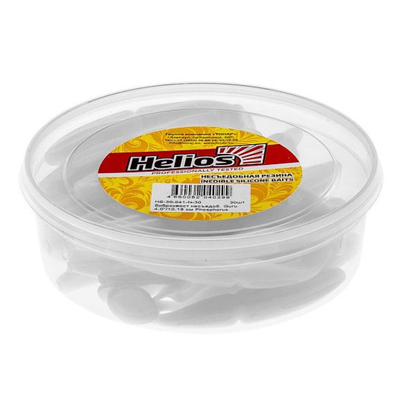 Виброхвост несъедоб. Guru 4,0&#39;/10,16 см Phosphorus 30шт. (HS-30-041-N-30) Helios