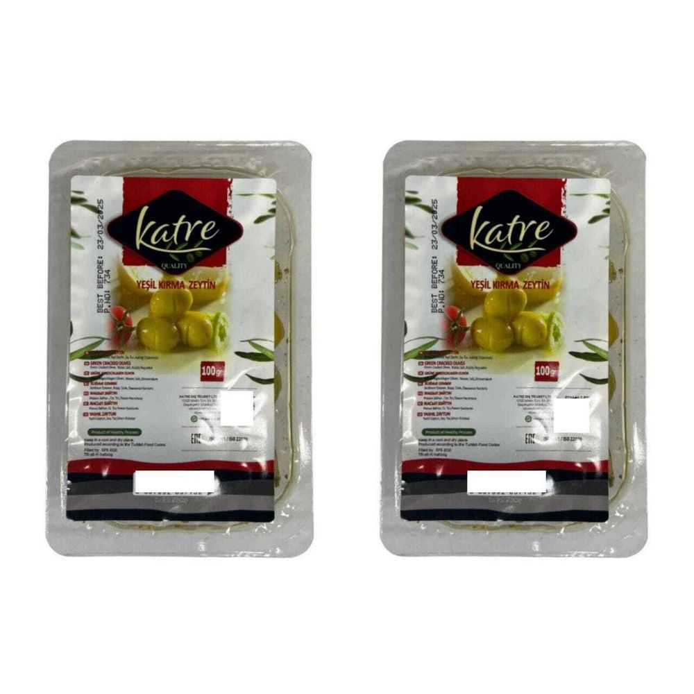 Оливки Katre колотые пряные в масле 100 г