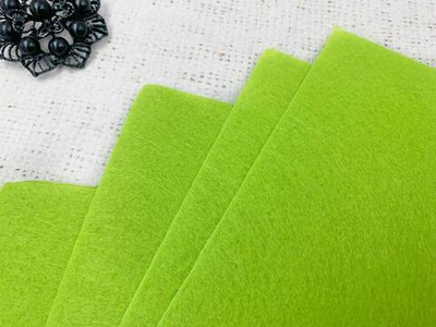 Фетр жесткий, 137,1 гр/м2, р. 20х30см толщина 1 мм, А4, оливка