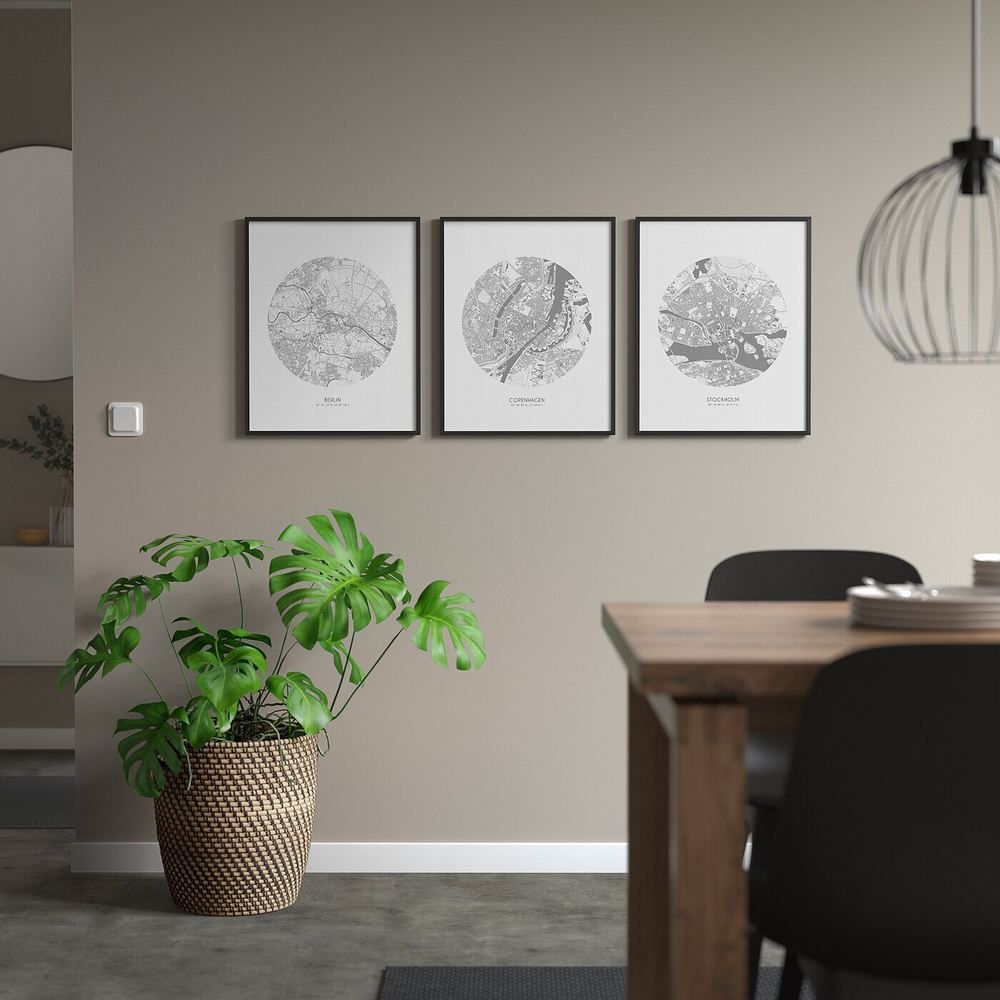 IKEA BILD  (ИКЕА БИЛД)  -  Плакат, план города, Стокгольм, 40x50 см.