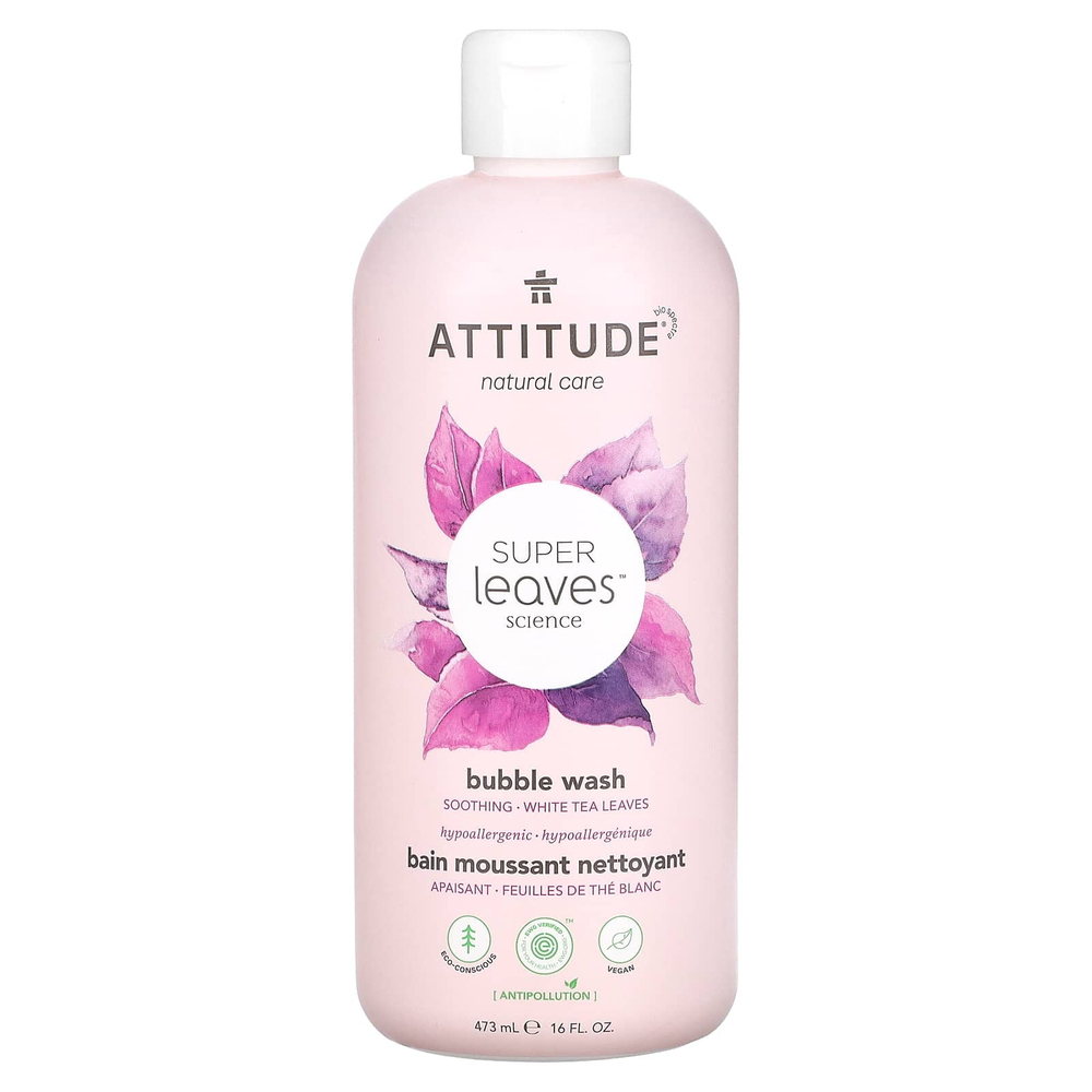ATTITUDE, Super Leaves Science, средство для мытья пузырей, листья белого чая, 473 мл (16 жидк. унц.)