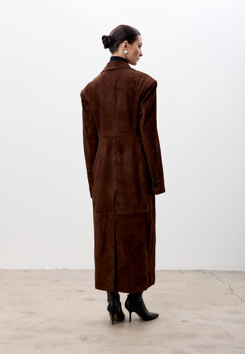 Тренч из натуральной замши