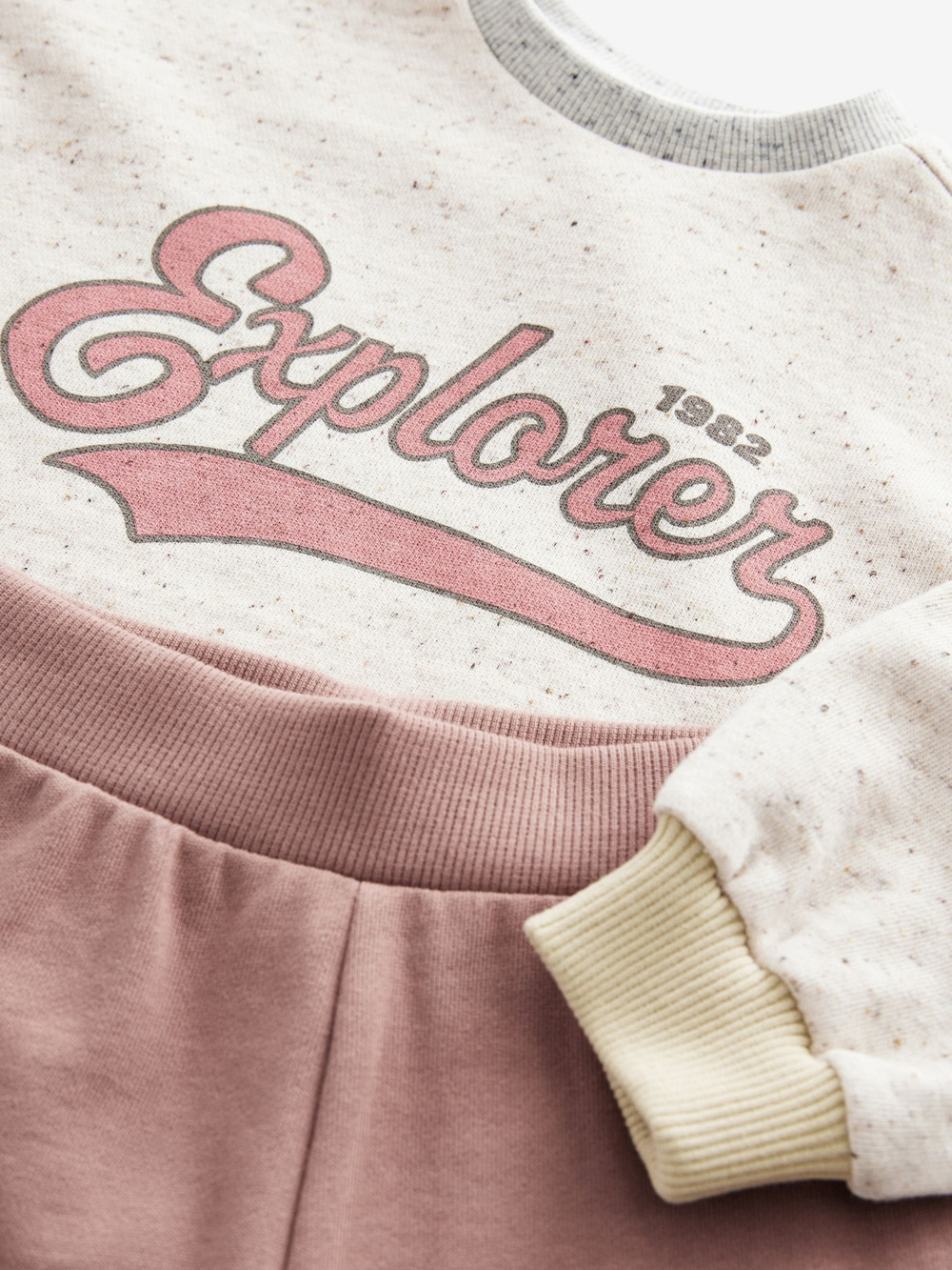 Толстовка и брюки в комплекте для девочки Next 385-969, Кремовый, Коричневый