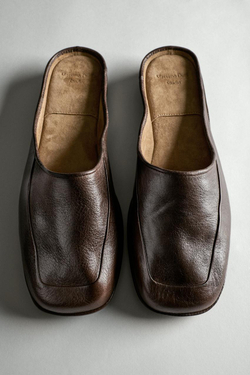 Massimo Dutti Мюли из мягкой кожи - STUDIO, коричневый