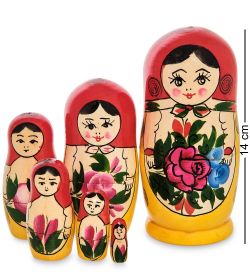 Народные промыслы МР-10/ 6 Матрешка 6-кукольная (Семеновская)
