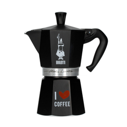 Bialetti Moka Express черная I LOVE COFFEE, на 6 порции