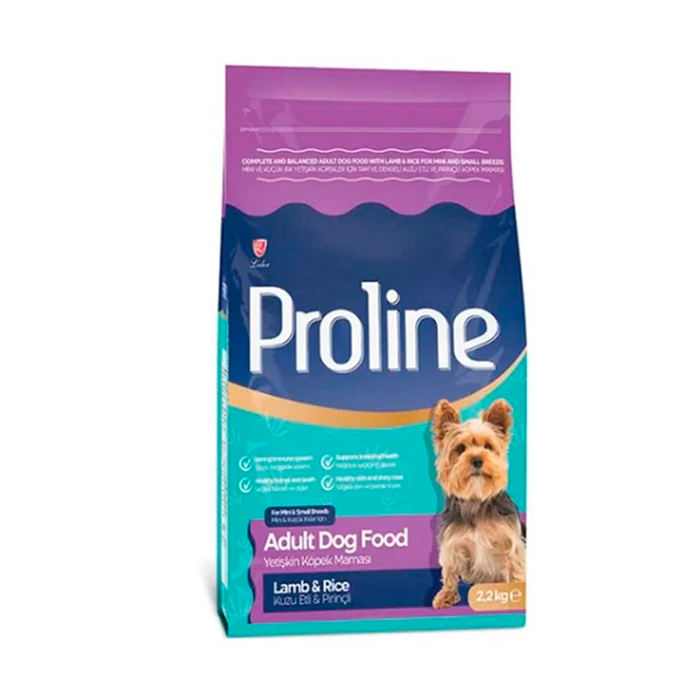 Сухой корм Proline Mini с мясом ягненка, для взрослых мелких пород собак, 2,2 кг.