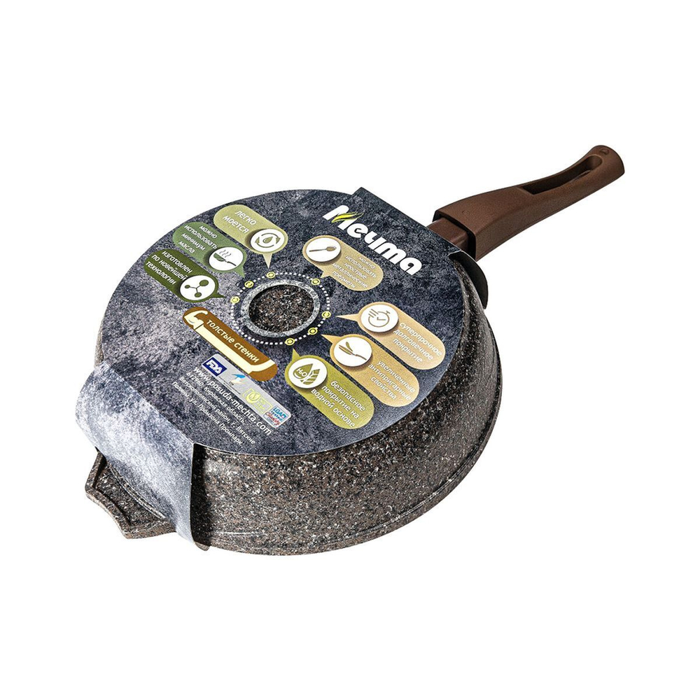 Сковорода алюминий, 24 см, антиприг, Мечта, Премиум, мокко, 024902, съем руч