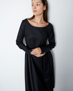 Платье из шерсти Берберри черный