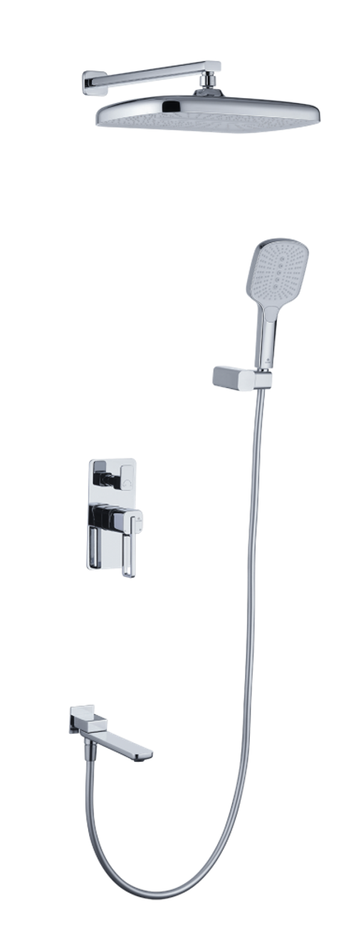 12165 Смеситель встраиваемый для душа с 3-функ. (ХРОМ) GANZER (6/1шт)