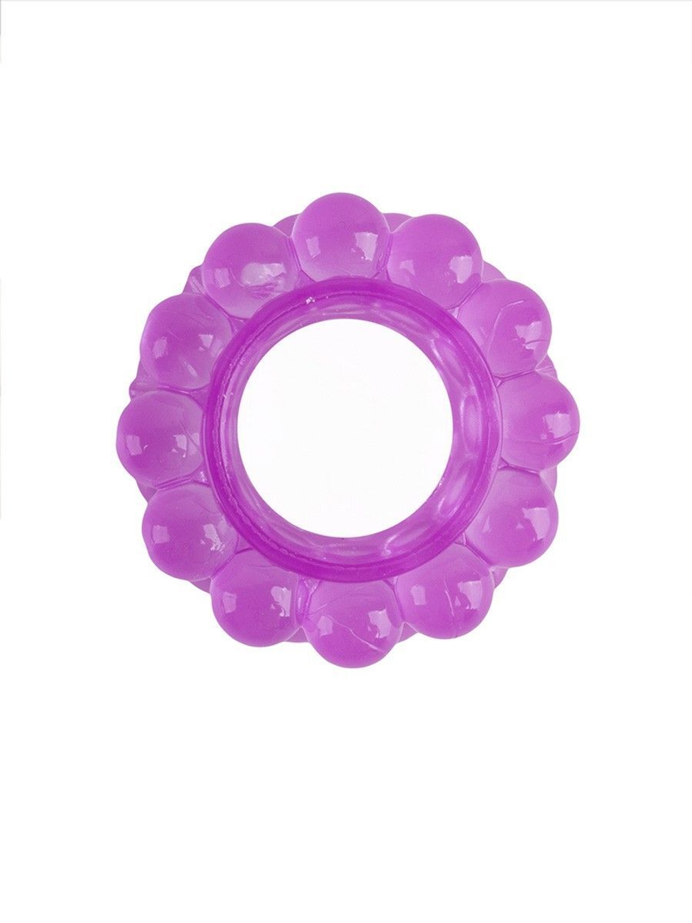 Лиловое эрекционное кольцо с 2 рядами стимулирующих шариков (Цвет: лиловый)