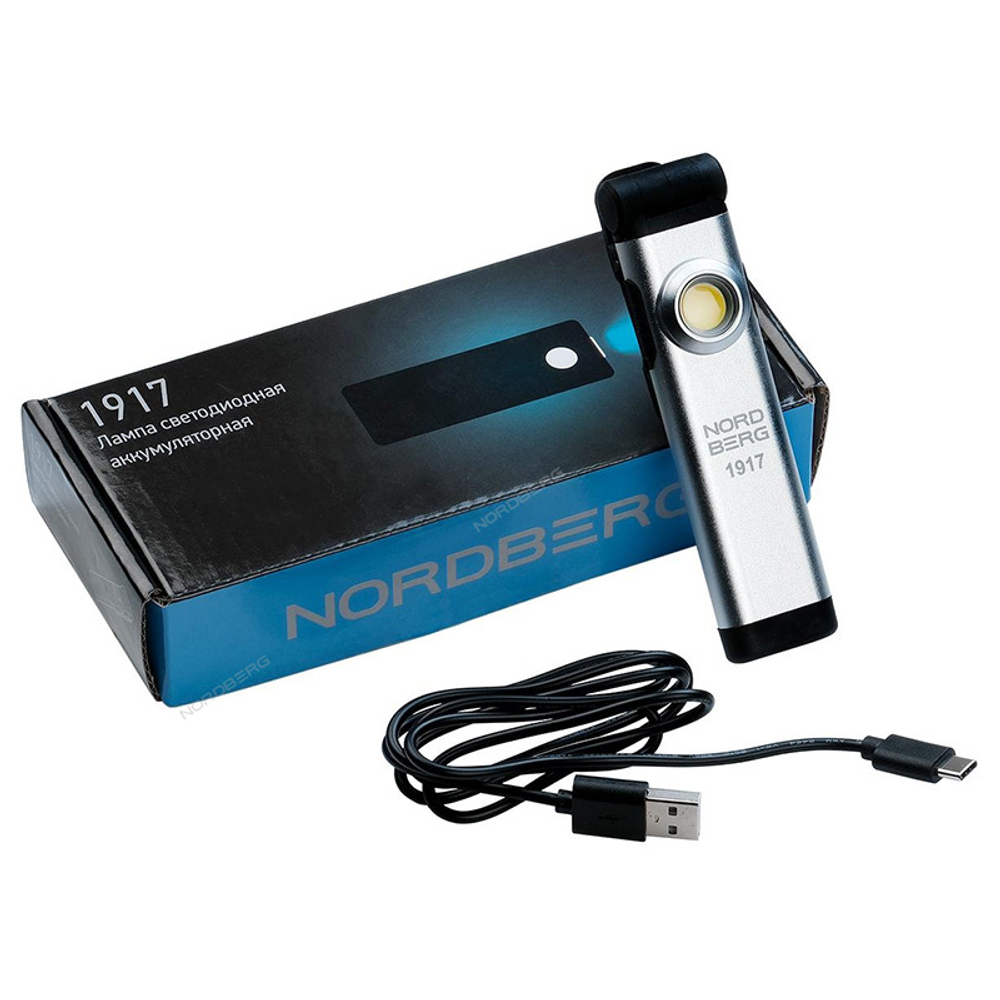 NORDBERG (1917) Фонарь светодиодный, аккумуляторный, 3.7В (без зарядного уст-ва)