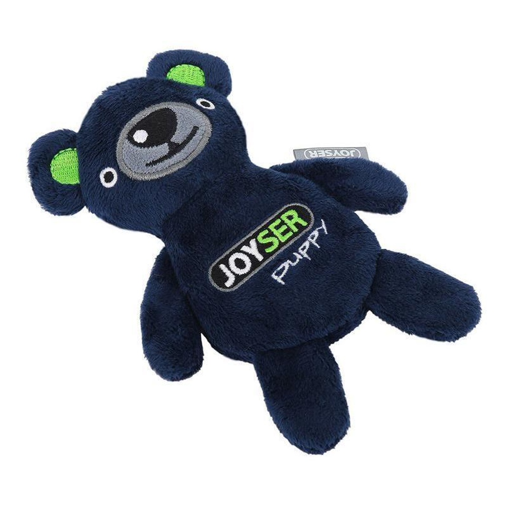 Игрушка для собак JOYSER Puppy Мишка со сменной пищалкой S синий, 15 см