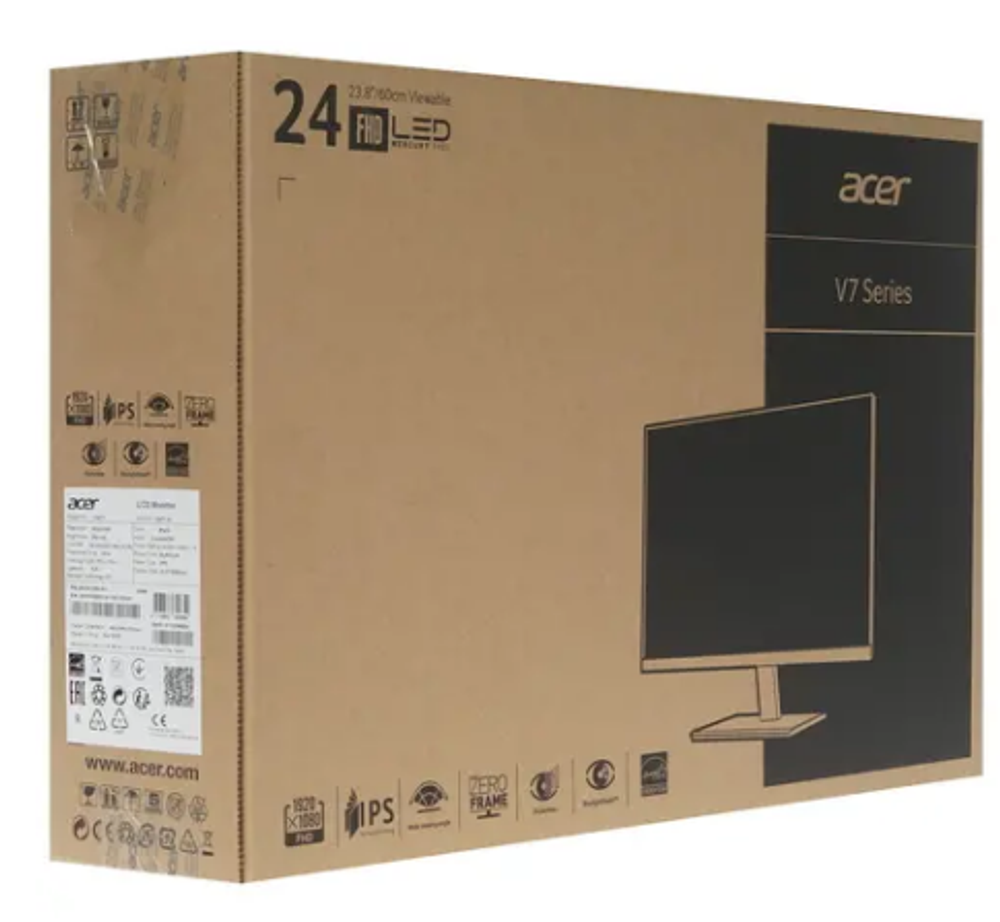 МОНИТОР Acer 23.8"  V247YBI VGA,HDMI, ЧЕРНЫЙ