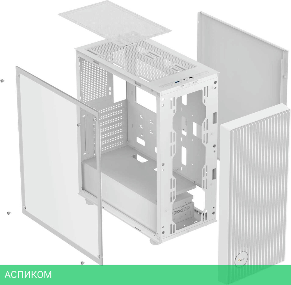Корпус Ocypus Gamma C70 ARGB без БП White (Gamma-C70-WHG400XX-GL)