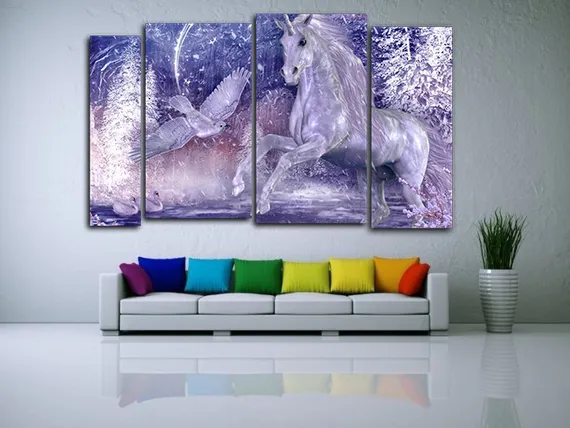 Модульная картина "Единорог"