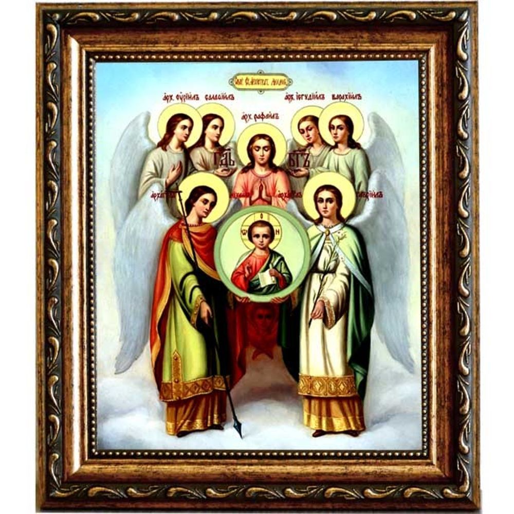 Собор Архангела Михаила и прочих Небесных сил бесплотных. Икона на холсте.
