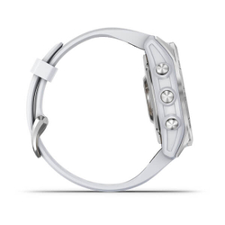 Garmin Fenix 7S серебристый с белым силиконовым ремешком 42 мм (010-02539-03)
