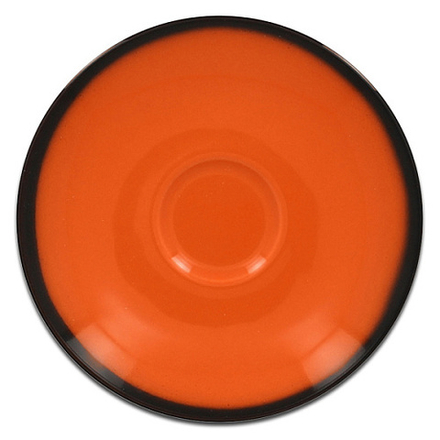 LECLSA15OR Блюдце круг. d=15 см., для чашки 20,23 cl, фарфор, цвет оранжевый, Lea