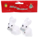 Подвеска «Милые зайчата» (набор 2 шт), Белый