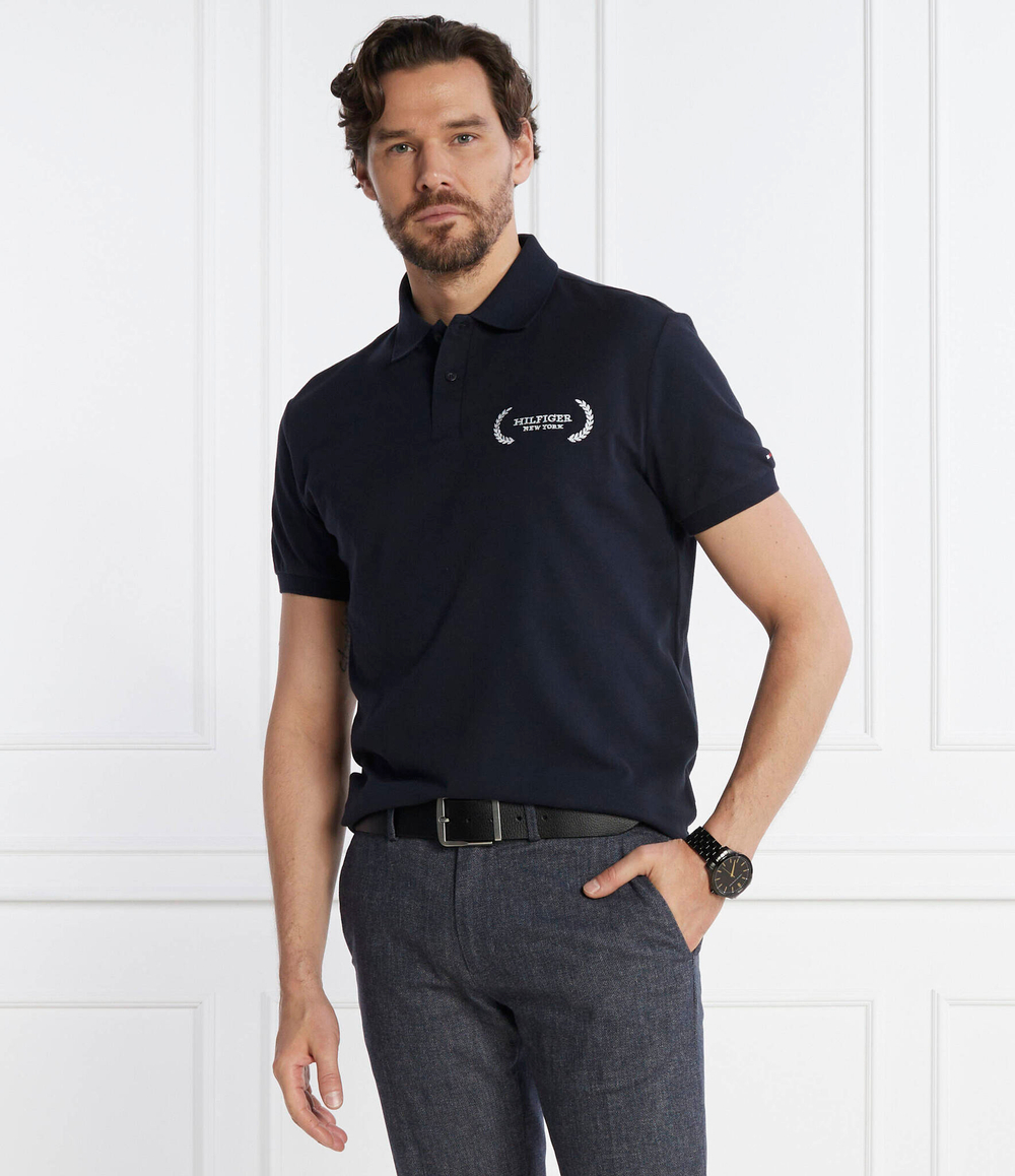 Поло Tommy Hilfiger - темно-синий(MW0MW33582)