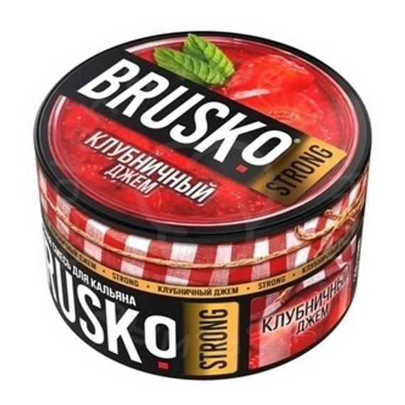 Бестабачная смесь для кальяна BRUSKO, 250 г, Клубничный джем, Strong (М)