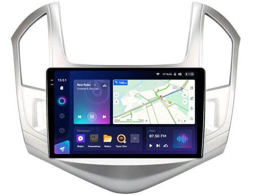 Магнитола для Chevrolet Cruze 2012-2015 (серебро/черный) - Teyes CC3-2K QLed Android 10, ТОП процессор, SIM-слот, CarPlay