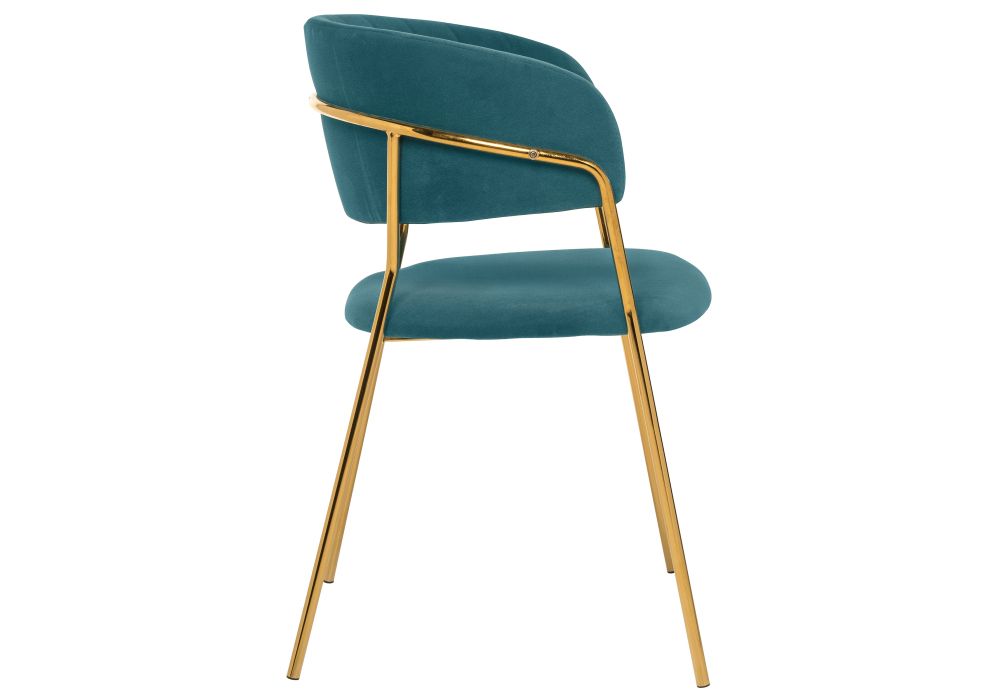 Стул на металлокаркасе Kamelia green / gold