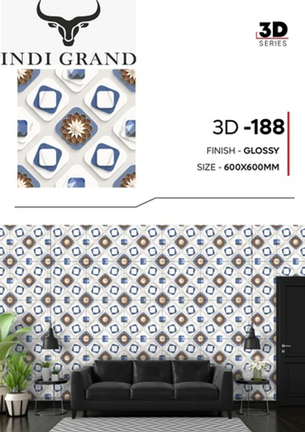 Керамогранит 3D 60х60 glossy - 188