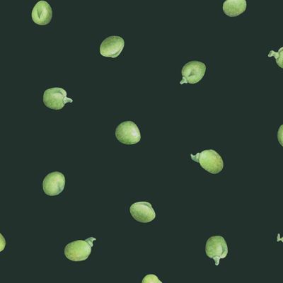 горошины на темно-зеленом фоне