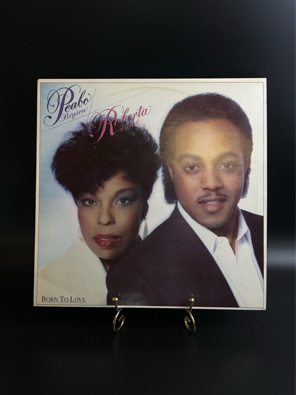 LP Peabo Bryson / Roberta Flack ‎– Born To Love. Виниловая пластинка 12 дюймов. England 1983 год.