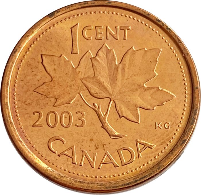 1 цент 2003 Канада (Старый профиль)
