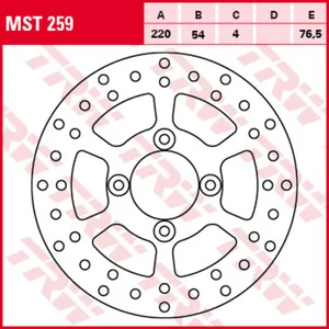 Диск тормозной TRW MST259